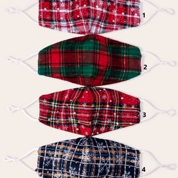 New Plaid Pattern Face Mask - Picture 1 of 1